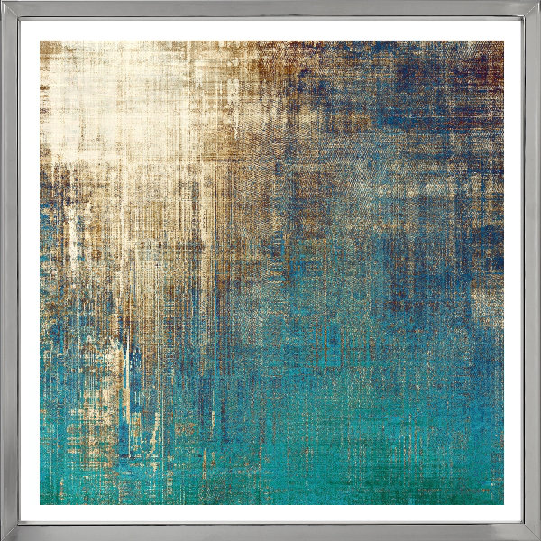 Textured Abstract 2 - Single Picture Frame Print, 199.136 cm H x 199.136 cm W, Aluminium Chrome