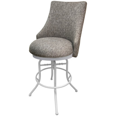 Rabindra Swivel Upholstered Counter Stool with Metal Frame