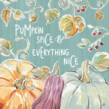 watercolor pumpkin spice and everything nice, watercolor pumpkin