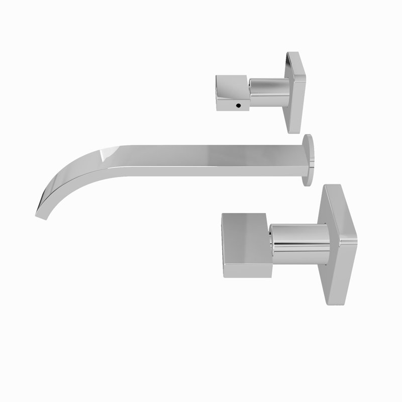 DreamLine Chesapeake 2 in. x 8 in. Wall Mounted Tub Faucet, Chrome