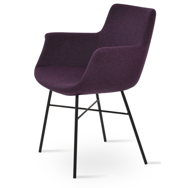 Fauteuil Bottega, Noir, Nouveau marron foncé