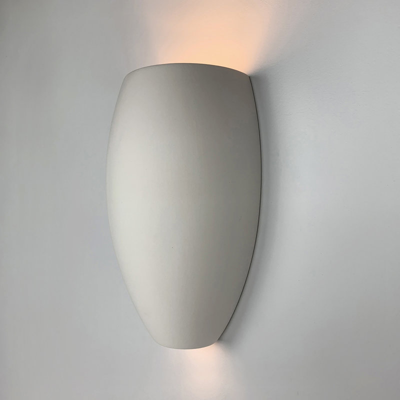 Aulay Ceramic Flush Mounted Sconce, Natural Bisque, Yes