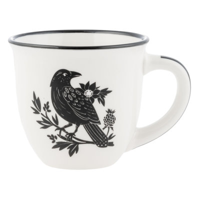 Tasse expresso bohème noir et blanc Raven