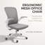 Fauteuil de jeu d'ordinateur, chaises de bureau ergonomiques à dossier moyen avec roulettes, accoudoirs rabattables, hauteur réglable-259298025