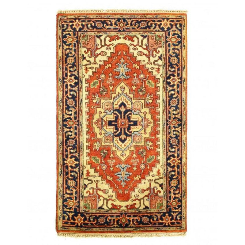 Piret Oriental Area Rug in Rust