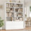 Bibliothèque 70 "H 70,9" x l 47,2 "à 4 niveaux avec 4 tiroirs de rangement