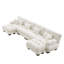 Canapé modulaire Free Combination, canapé en U pour le salon, canapé 4 places avec 2 repose-pieds, chenille blanc-864942032-864942033
