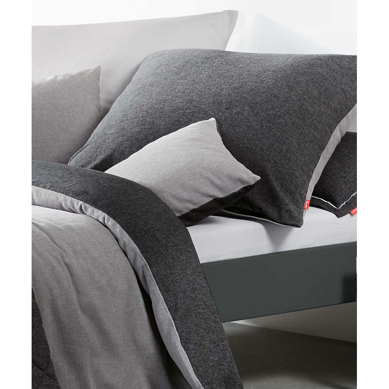 Duvet Cover Set, Silver/Granite, 240 x 220cm Duvet Cover + 2 Pillowcases
