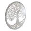 Plaque murale ronde en métal blanc, médaillon surdimensionné de 23 pouces de diamètre représentant l'arbre de vie celtique-134530724
