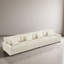 4 - Piece Upholstered Faux Rabbit Fur Flannel Modular Sectional Sofa with Armrests & Throw Pillows-757162095