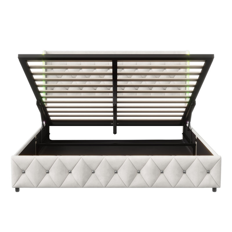 Upholstered Ottoman Bed, European Kingsize (160 x 200 cm)