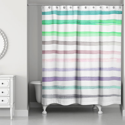 Chanley Striped Shower Curtain