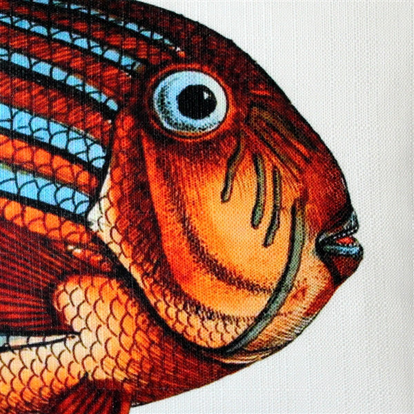 Surgeonfish Animal Print Reversible Throw Pillow