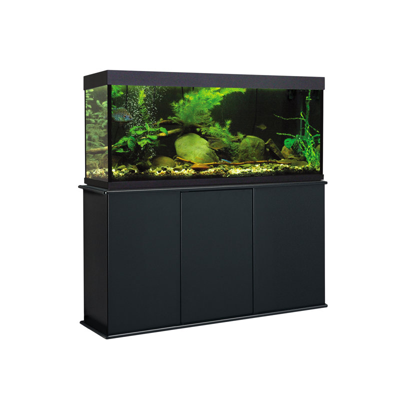 Black Wood 55 Gallon Aquarium Stand Cabinet