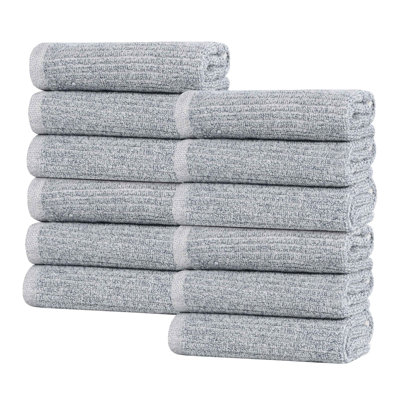  Ensemble de serviettes de table en mélange de coton et viscose - Conception nervurée texturée - Séchage rapide