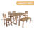 6 - Person Acacia Wood Patio Dining Set with Rectangular Table-1329151136