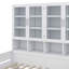 Lit escamotable multifonctionnel avec commode rabattable, armoires de rangement et bureau-525575507