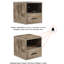 Table d'appoint empilable avec tiroir, gris-1740237511