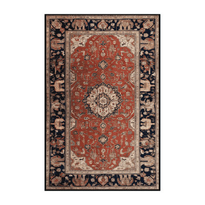 Machine Washable Persian Brown Area Rug