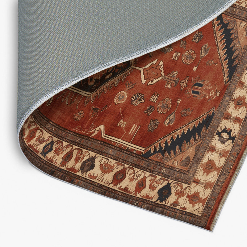 Tapis turc intérieur et extérieur brun, Rectangulaire 2 pi x 3 pi