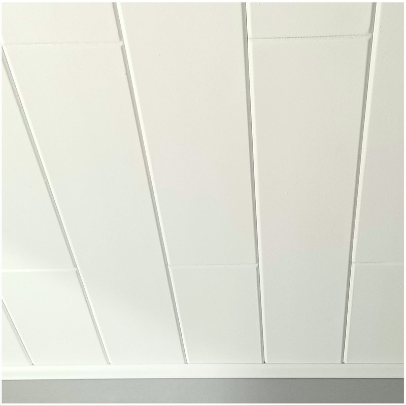 39.4'' L x 6.5'' W Smooth Polystyrene Glue Up Ceiling Tile In White