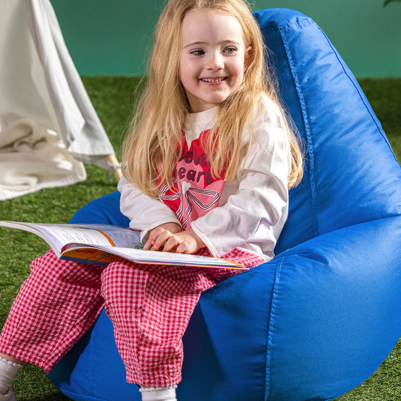 Kids Dalton Indoor-Outdoor Bean Bag, Blue