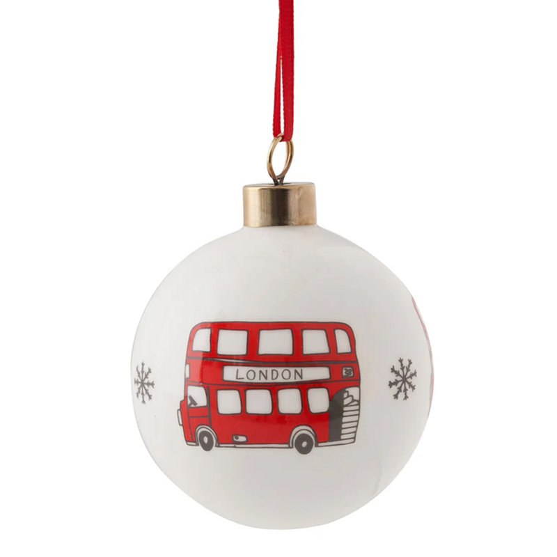 6cm Bone China Bauble