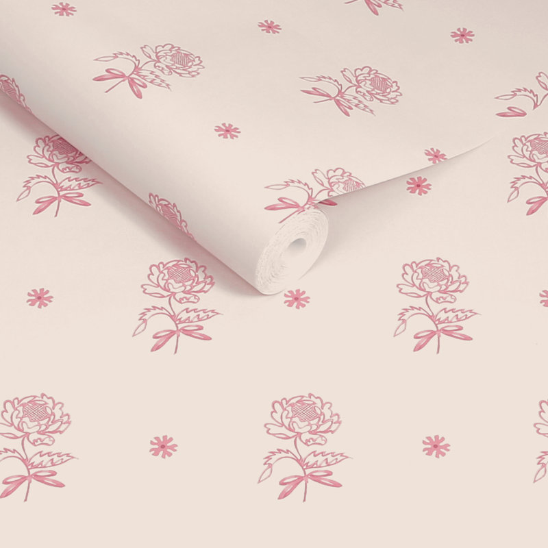 Cath Kidston Spitalfield Bunches Wallpaper, Pink
