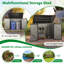 172 X 95 X 130 Cm Outdoor Trash Can Storage Shed （Excluding Foundation）