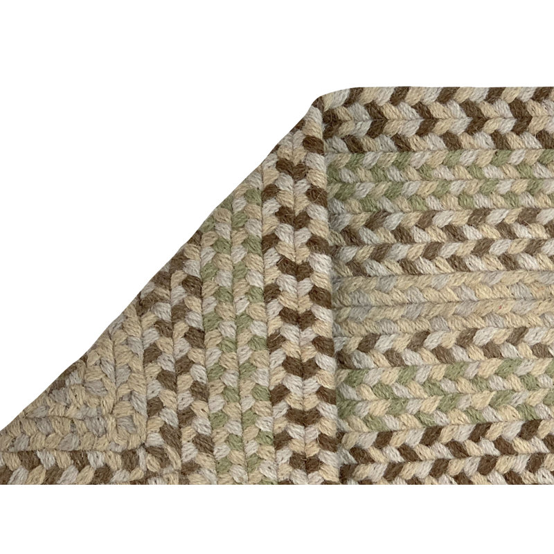 Tapis naturel en laine tressé Monnie, Ovale 27 po x 48 po