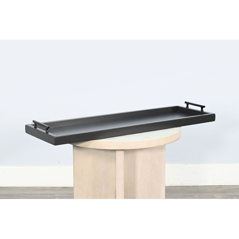 Rectangular Tessa Wood Dining Table Tray, Urban Bronze