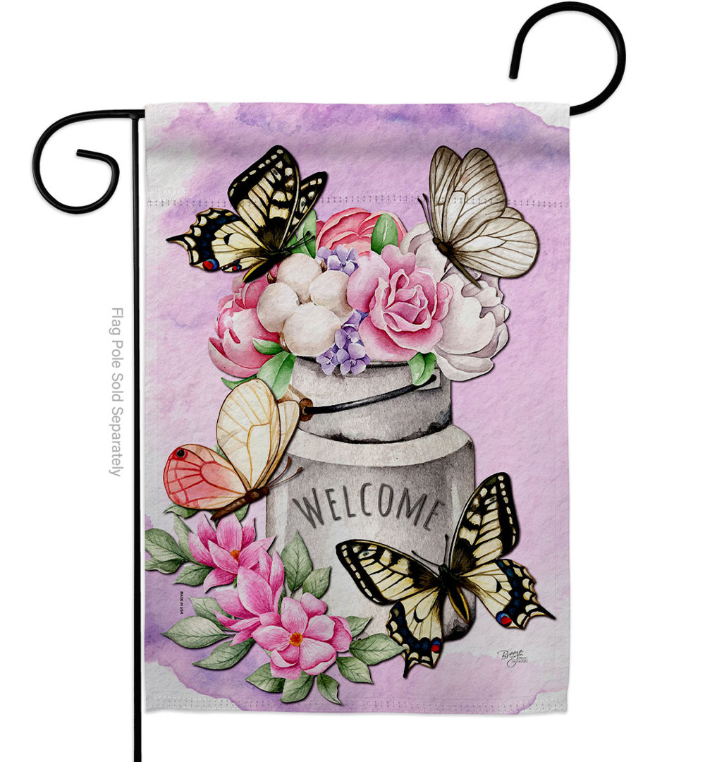 Double Sided 18.5'' H x 13'' W Polyester Garden Flag Breeze Decor