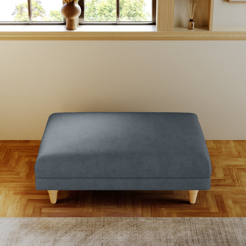 Adaku Banquette Footstool, Granite, Country Oak