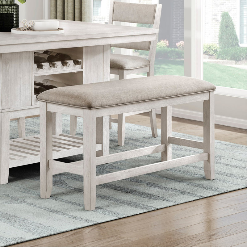 Banc de salle à manger à hauteur de comptoir Modern, H 25,5 po x L 48 po x P 16,5 po