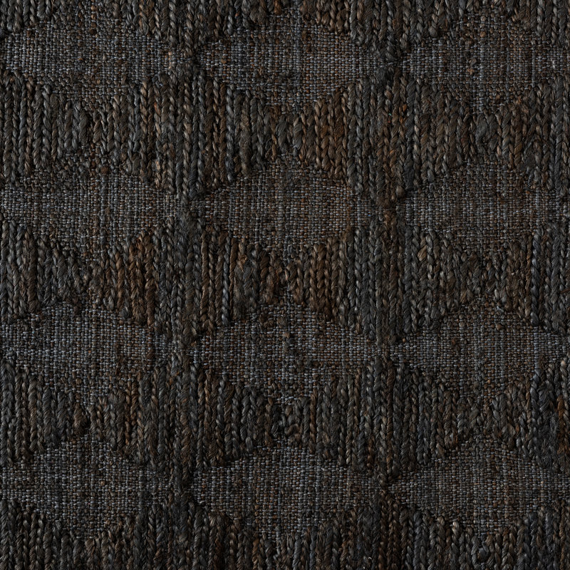 Tapis noir noué à la main