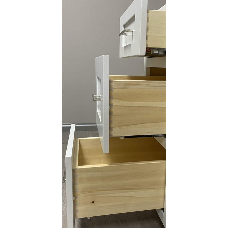 Disar 78'' Double Bathroom Vanity Base only, White