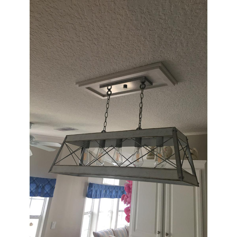 40"W x 20"H x 5"ID x 14"C x 1"P Rectangle Architectural Grade PVC Contemporary Ceiling Medallion, 20" H x 40" W x 1" D