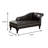 62.4" W Transitional Storage Chaise, Black