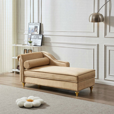 Modern Upholstery Chaise Lounge Chair with Storage Velvet