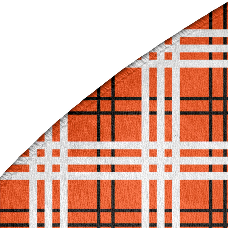 Plaid Indoor Rug, Round 5'