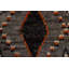 Tapis unique gris anthracite / orange en laine nouée à la main 6 pi 10 po x 9 pi 10 po New Age