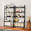 Étagère échelle industrielle, bibliothèque inclinée rustique à 5 niveaux, bibliothèque échelle en métal et bois, étagère à fleurs pour étagères de rangement pour salon, chambre à coucher, bureau à domicile