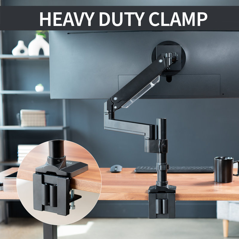 ErgoFlex Ultrawide 49" Aluminum Monitor Desk Mount with USB Ports