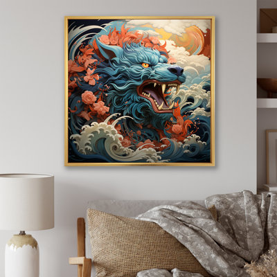 Japanese Dragon On The Wave Off Kanagawa IV - Dragons Wall Art