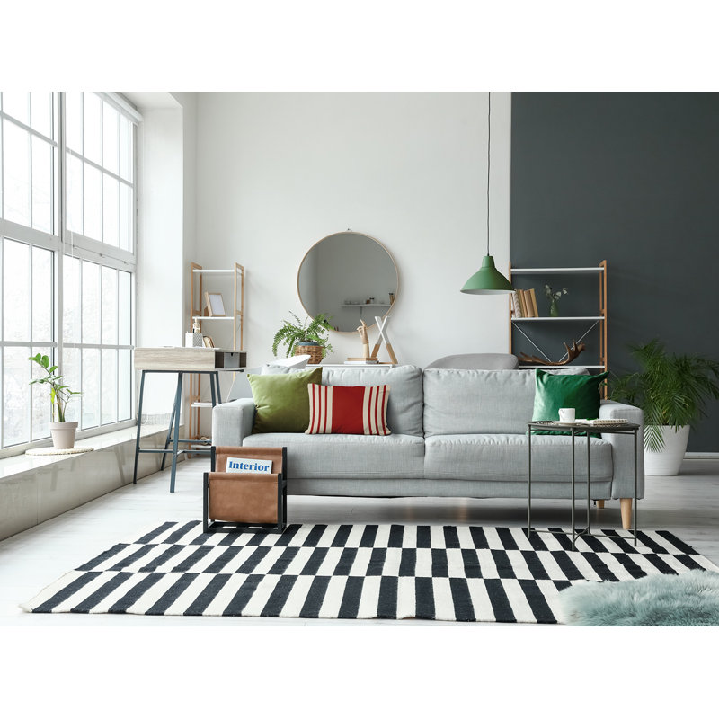 Coussin décoratif à rayures, Érable rouge