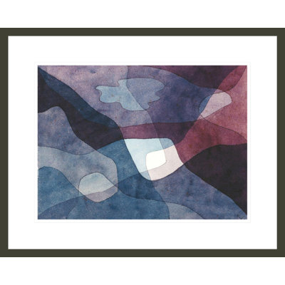 Montagne et air synthétique par Paul Klee - Impression Giclée sur cadre