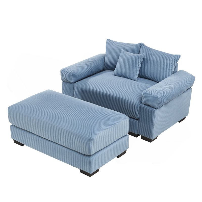 Canapé modulaire surdimensionné 54,3 po Cloud, Bleu