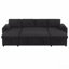 Canapé-lit modulaire en U de 107 po avec revêtement en tissu Teddy et méridienne double Xylo-122062176