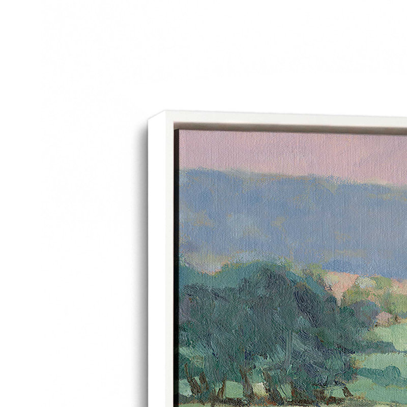 «Somers Cows I» par Stephen Calcasola, reproduction d'art sur toile, 12" H x 18" W, Blanc