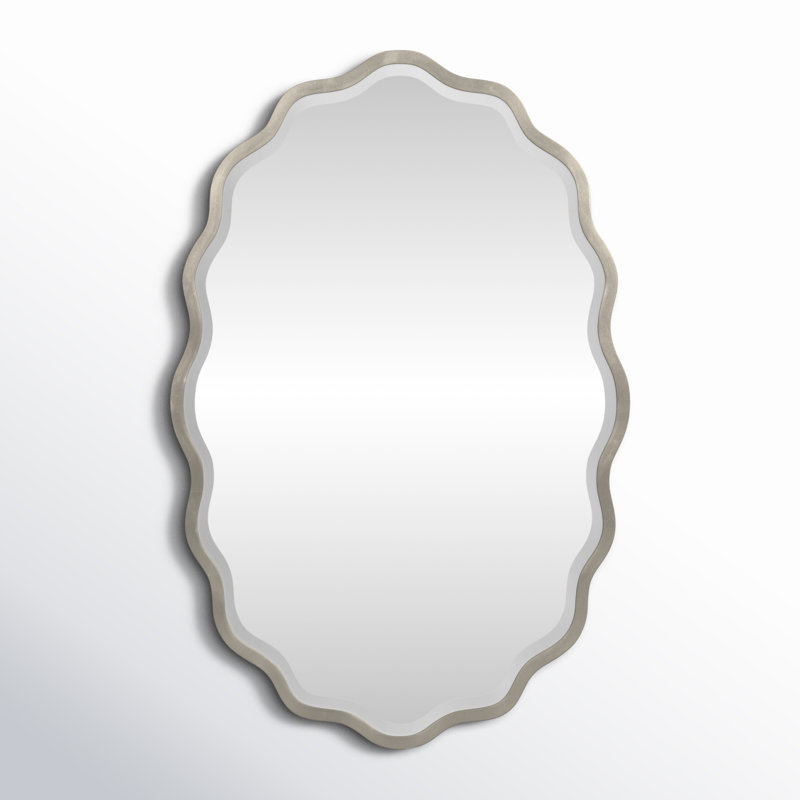 Serafina Scalloped Wall Mirror, Silver